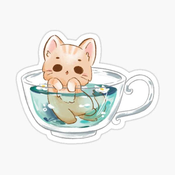 Cat in a store teacup