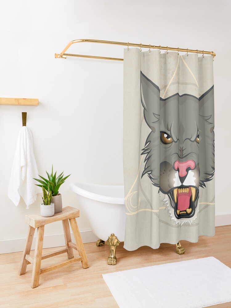 Alternate view of Puma Cat Shower Curtain