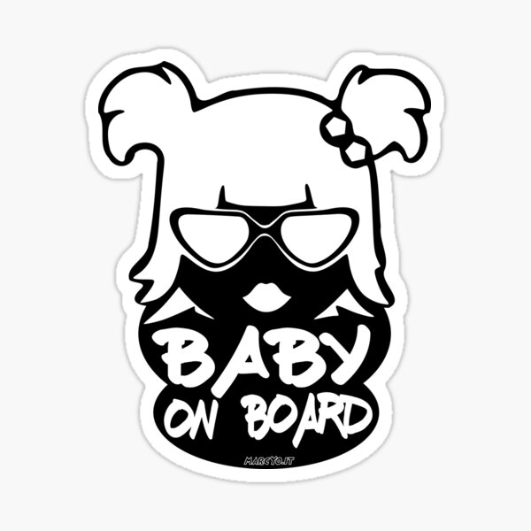 BABY ON BOARD colore sfondo personalizzabile ! Sticker