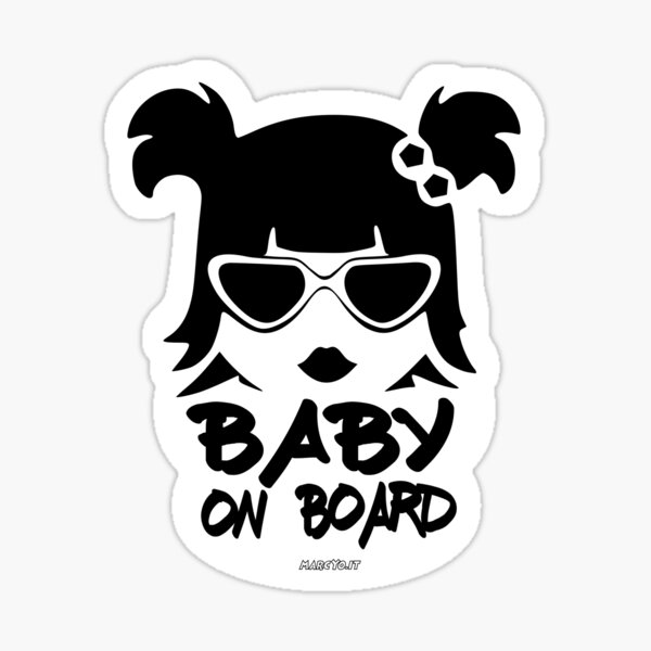 BABY ON BOARD colore sfondo personalizzabile ! Sticker