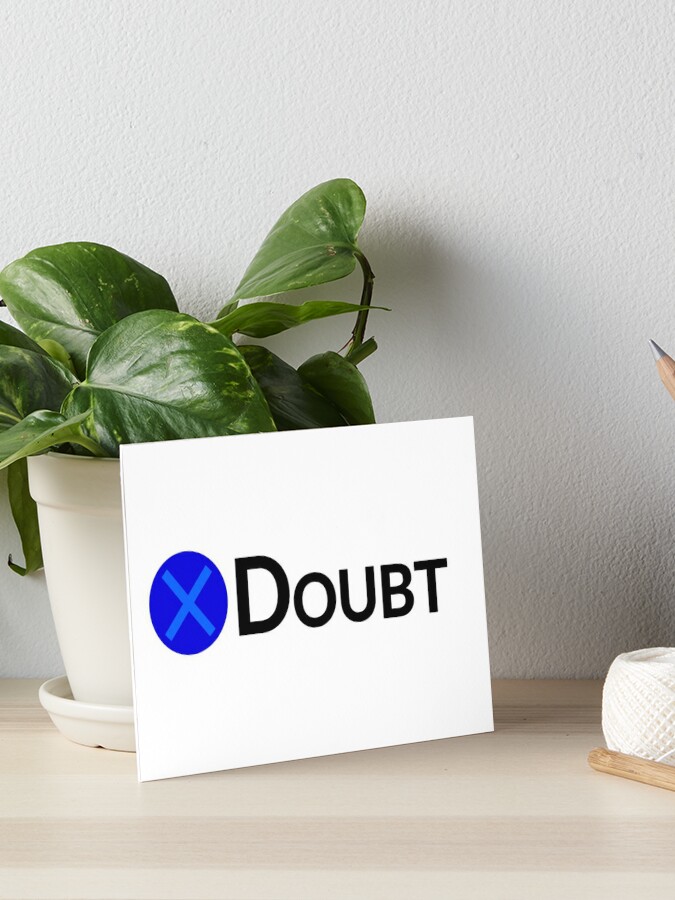 Press X To Doubt Art Board Print By Ph Design Redbubble