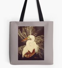 White Egret in Breeding plumage Tote Bag