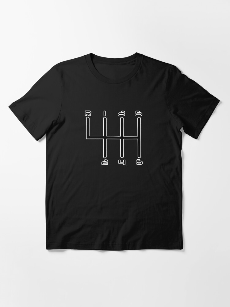 Alternate view of 6-Speed Manual Transmission Gear Stick H-Pattern Essential T-Shirt