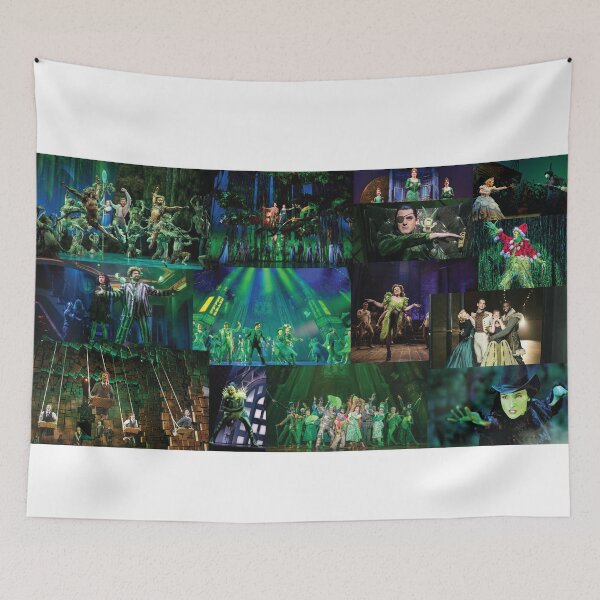 Item preview, Green Broadway Show Collage designed and sold by broadwaycantdie.