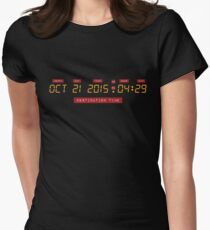Back to the Future Oct 21, 2015 4:29 DeLorean Numbers Women's Fitted T-Shirt