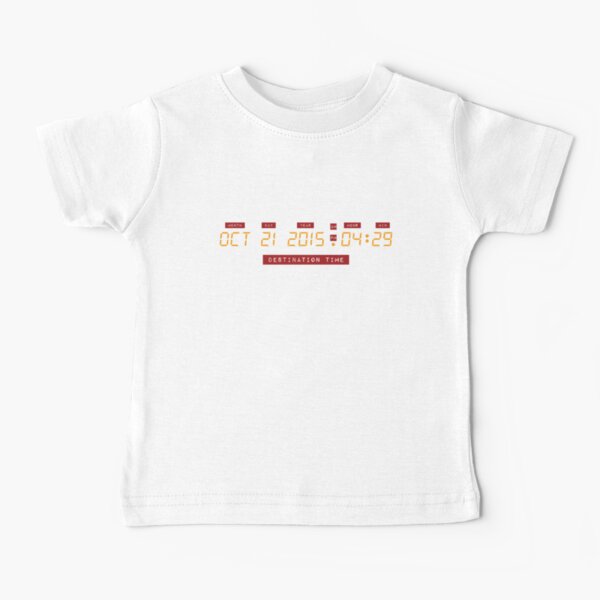 * Licence officielle * Retour vers le futur 21 octobre 2015 4:29 Numéros DeLorean T-shirt bébé