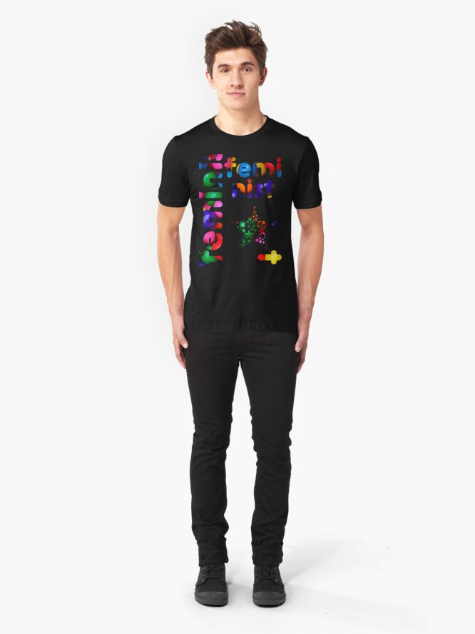 Alternate view of Jelly Bean Feminist Slim Fit T-Shirt