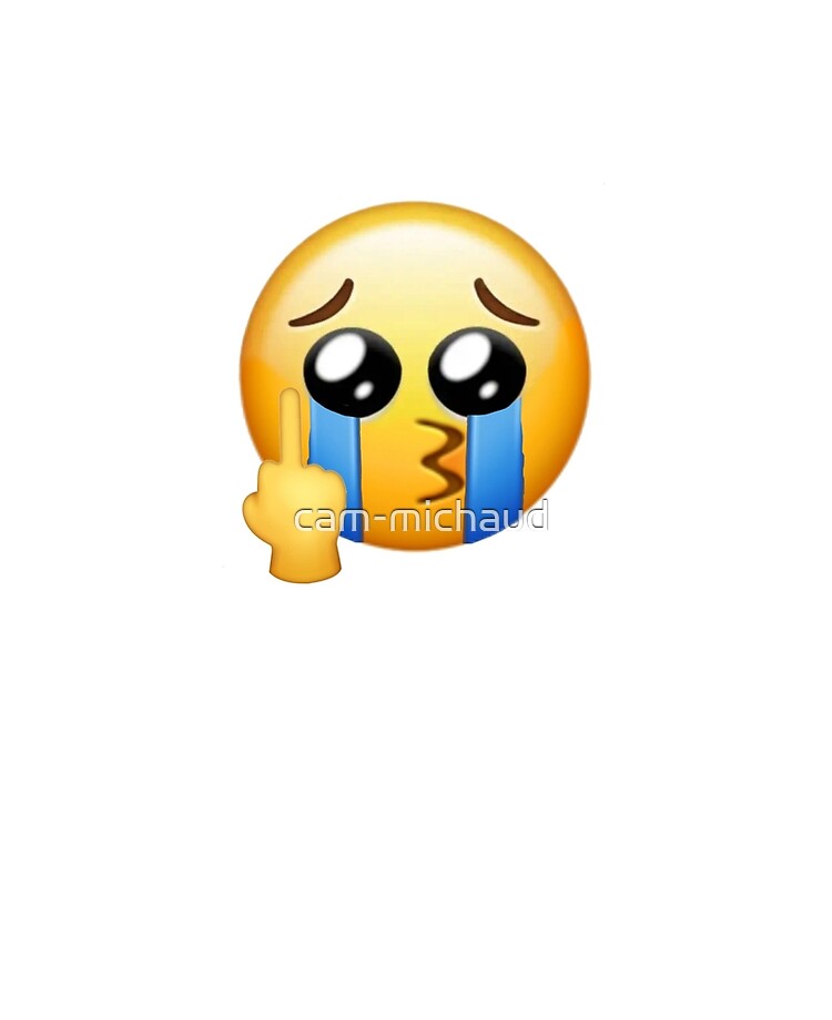 Upset Crying Face Emoji Ipad Case Skin By Cam Michaud Redbubble