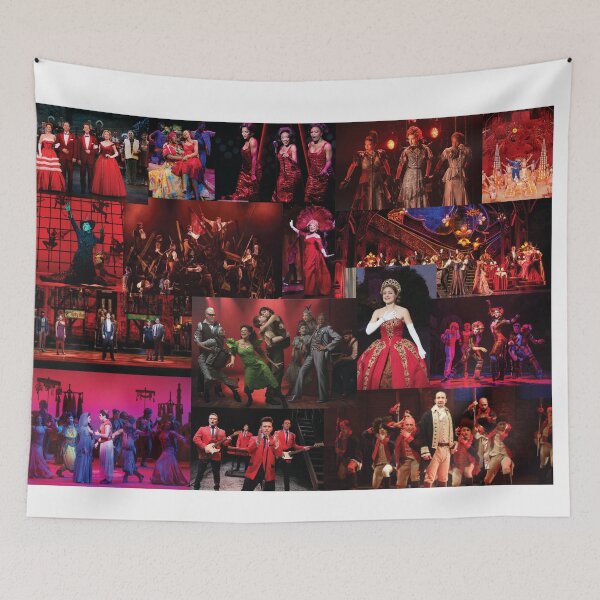 Item preview, Red Broadway Show Collage designed and sold by broadwaycantdie.