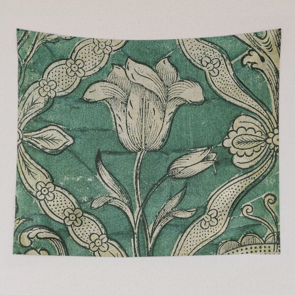 Item preview, Antique French Floral Block Print  designed and sold by FuzzyHoney.