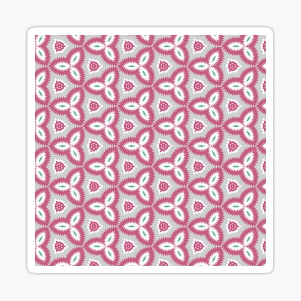 Pink Grey shabby chic Pattern Sticker