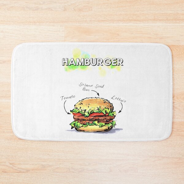 Item preview, HAMBURGER ON A SESAME SEED BUN designed and sold by xposedbydesign.