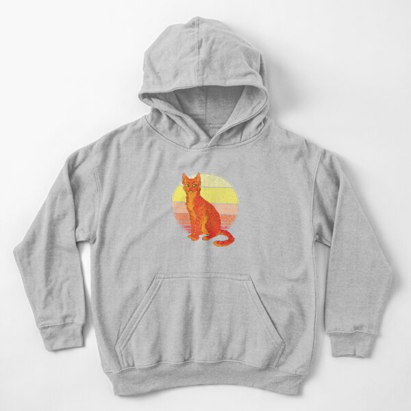 Warrior Cats Firestar Retro 80's vintage distressed sunset Kids Pullover Hoodie