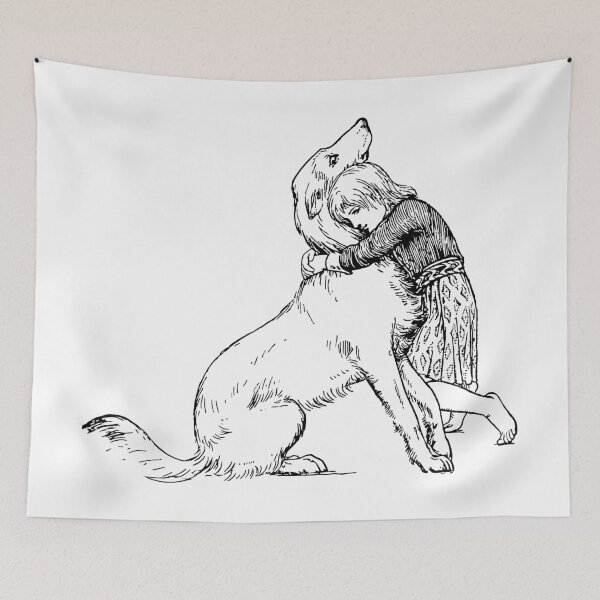 Item preview, Girl with dog. designed and sold by emphatic.