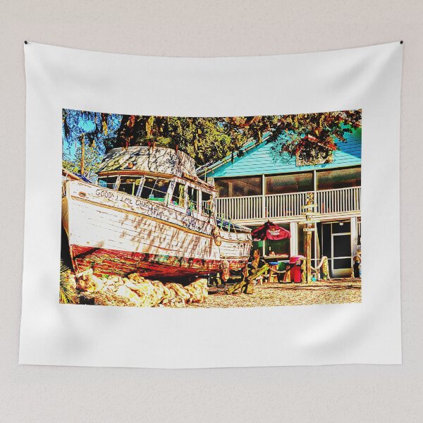 Item preview, Good Time Charlie's Boat Vintage Weathered Classic Man-Cave Art designed and sold by Crobin1961.