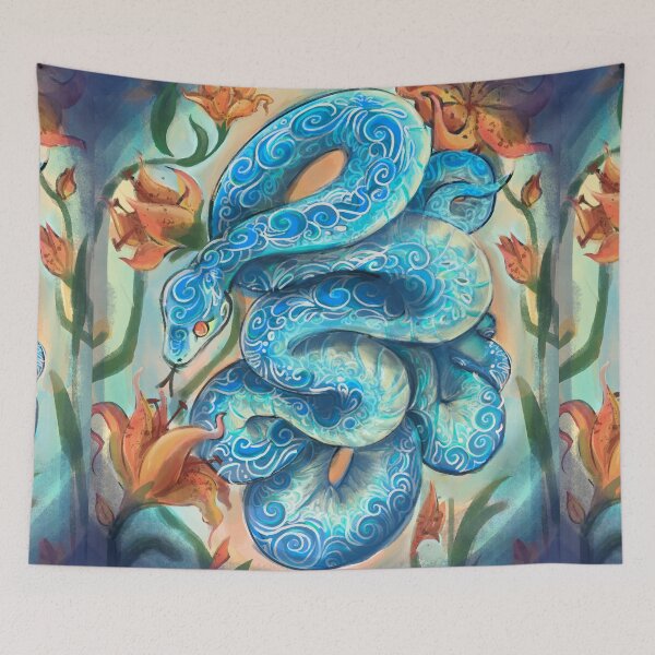 Item preview, Blue Viper & Tiger Lillies designed and sold by RobainaDesigns.