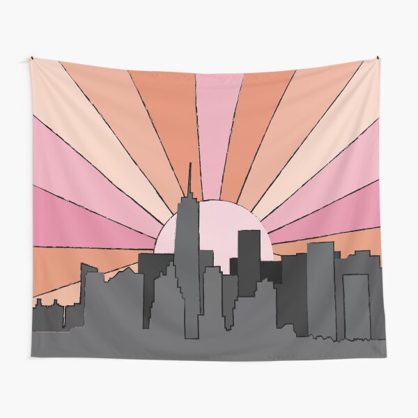 Artikel-Vorschau von NYC Sonnenuntergang - rosa, designt und verkauft von anniemarge.