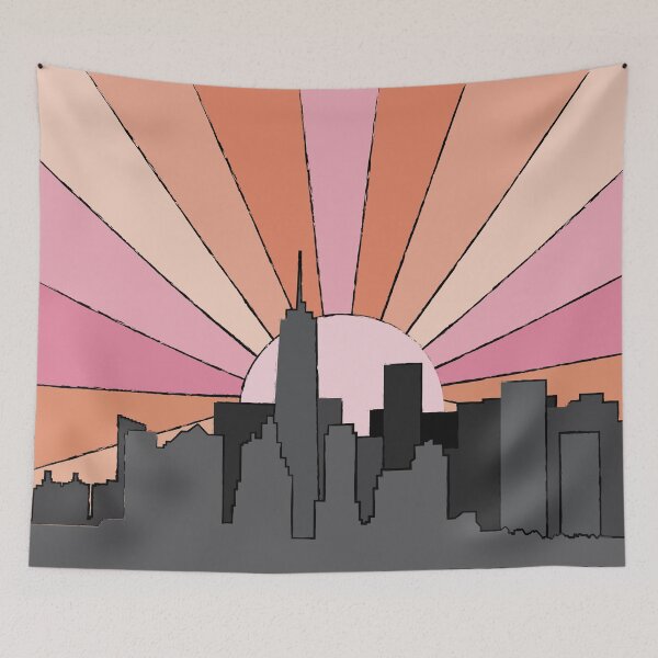 Item preview, NYC sunset - pink  designed and sold by anniemarge.
