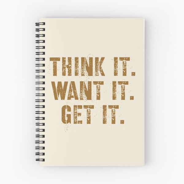 Item preview, Think it want it get it typography text art quote by Word Fandom - wordfandom designed and sold by Kerry Pritchard.