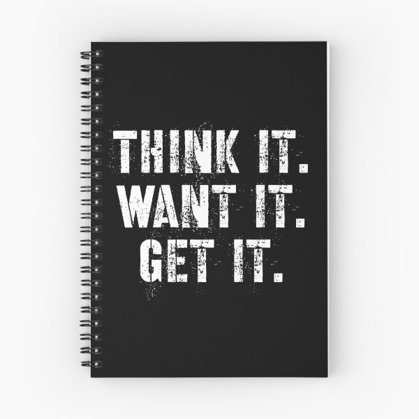 Item preview, Think it want it get it typography text art quote by Word Fandom - wordfandom designed and sold by Kerry Pritchard.