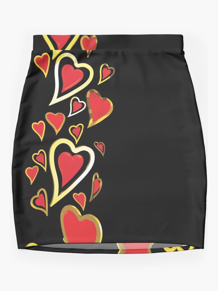 Thumbnail 3 of 4, Mini Skirt, Loving You with Hearts of Love designed and sold by key-creations.