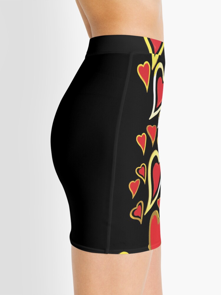 Thumbnail 2 of 4, Mini Skirt, Loving You with Hearts of Love designed and sold by key-creations.