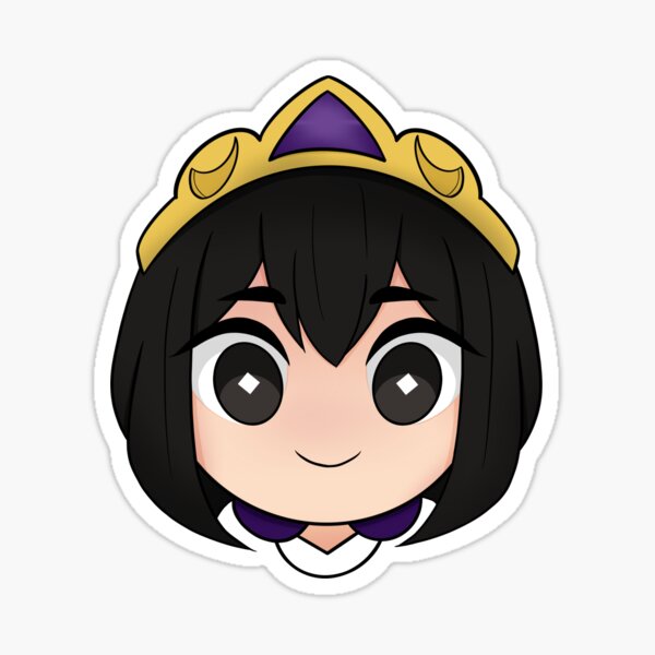 Honored Queen Chibi Head. Sticker