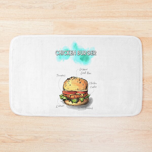 Item preview, CHICKEN BURGER ON A SESAME SEED BUN designed and sold by xposedbydesign.