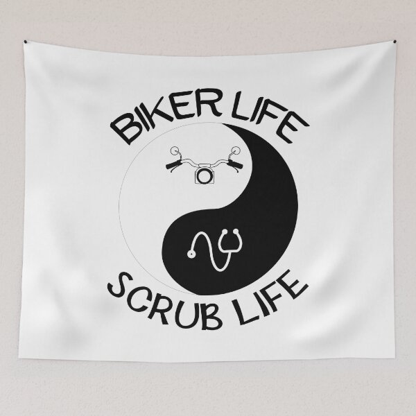 Item preview, Biker Life + Scrub Life = Zen designed and sold by Asphalt-RN.