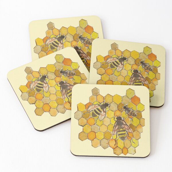 Item preview, Honeybees on Honeycomb designed and sold by thedoodledragon.