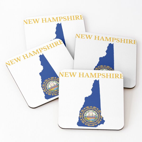 Item preview, New Hampshire Flag Map designed and sold by marosharaf.