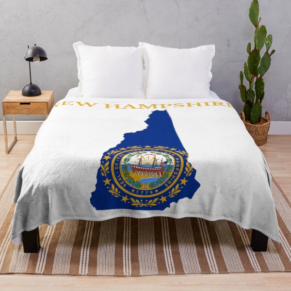 Item preview, New Hampshire Flag Map designed and sold by marosharaf.