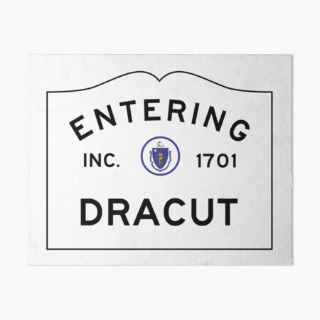 Item preview, Entrer dans Dracut Massachusetts - Panneau de signalisation du Commonwealth du Massachusetts designed and sold by NewNomads.