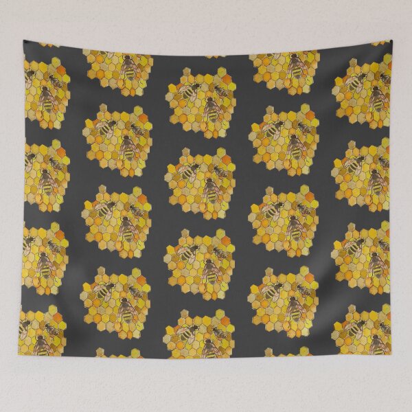 Item preview, Honeybees on Honeycomb designed and sold by thedoodledragon.