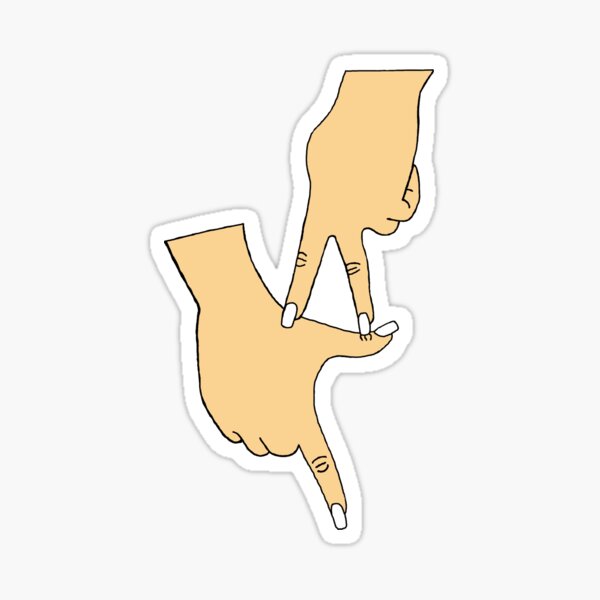 d g hand sign (light) Sticker