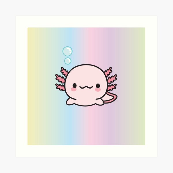 cute axolotl painting