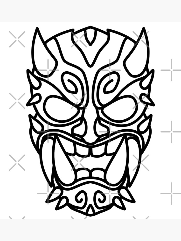 " Black Demon Mask" Poster for Sale by ArtOfAiden Redbubble