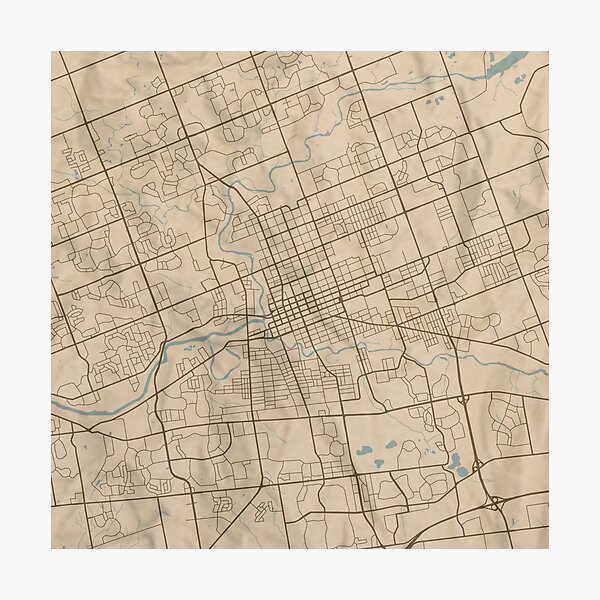 London Sepia Map Photographic Print