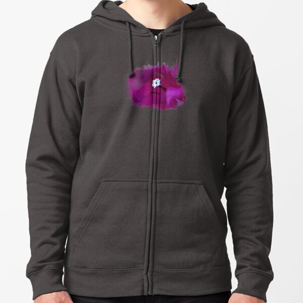 Pink Bougainvillea Zipped Hoodie