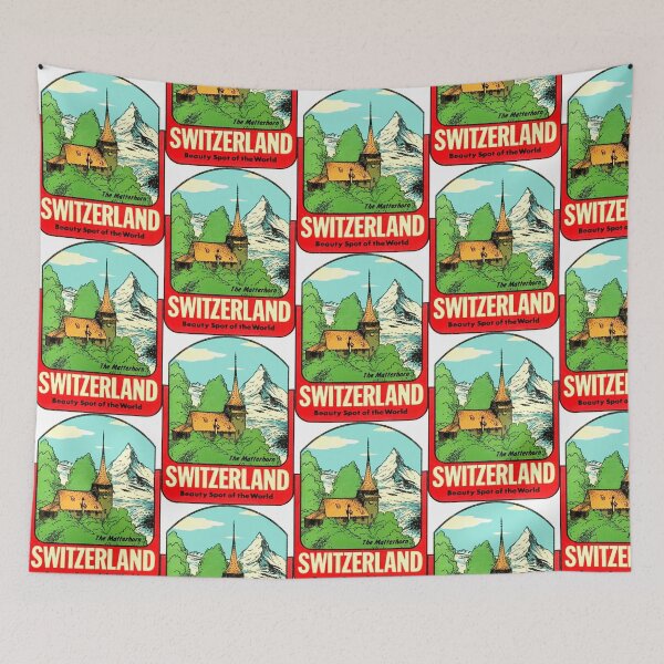 Item preview, Switzerland The Matterhorn Vintage Travel Decal designed and sold by hilda74.