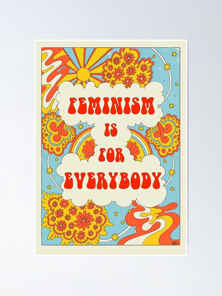 empowering feminist print/colourful feminist wall decor/Retro feminist poster/Feminist poster/Australian designer/Feminist gift for her