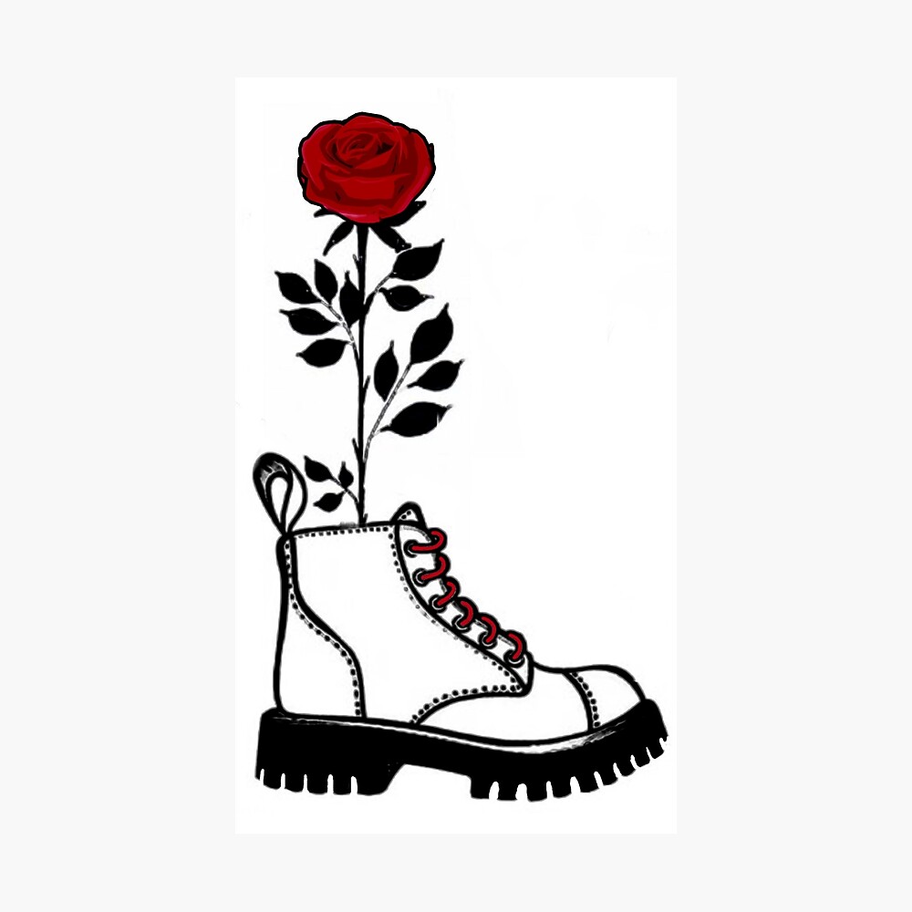 rose combat boots
