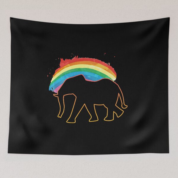 Item preview, Rainbow elephant elephant wildlife gift designed and sold by redshirtz.