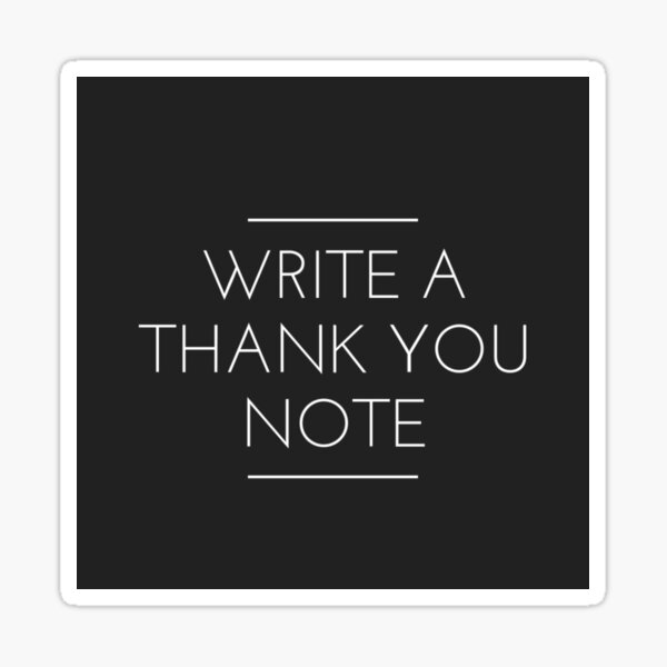 Write A Thank You Note Sticker