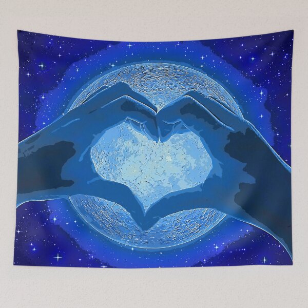 Item preview, My Valentine Blue Heart Painting designed and sold by aventi24.
