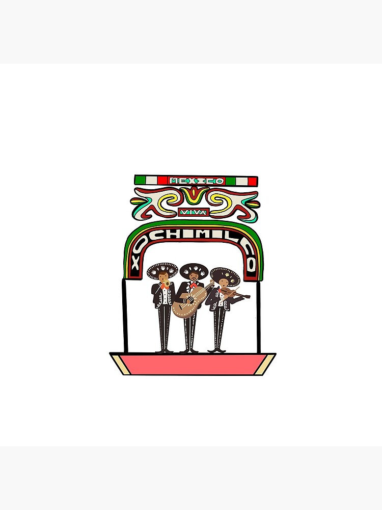 Xochimilco Mexico Trajinera Illustration