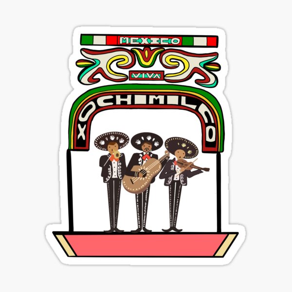 Xochimilco Mexico Trajinera Illustration