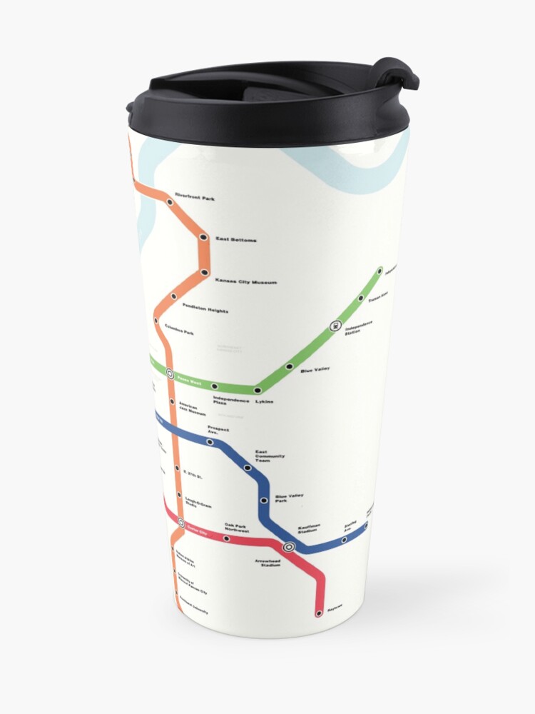 Alternate view of Kansas City Metro (Fantasy Subway Map, Kansas City, Missouri) Travel Mug