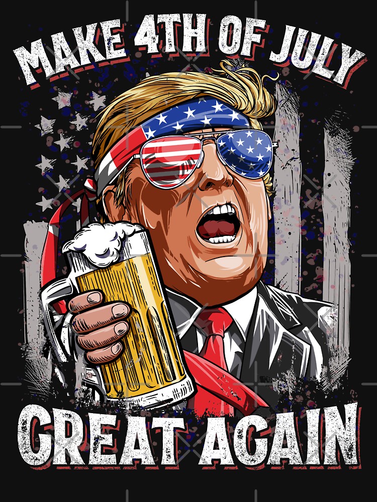 Make 4th Of July Great Again T Shirt Trump Men Women Beer