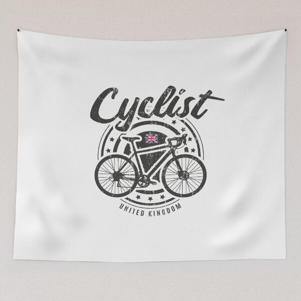 Item preview, Cyclist UK British Cycling Flag Bike Theme Cycling Gifts Black designed and sold by KNUXX Shop.
